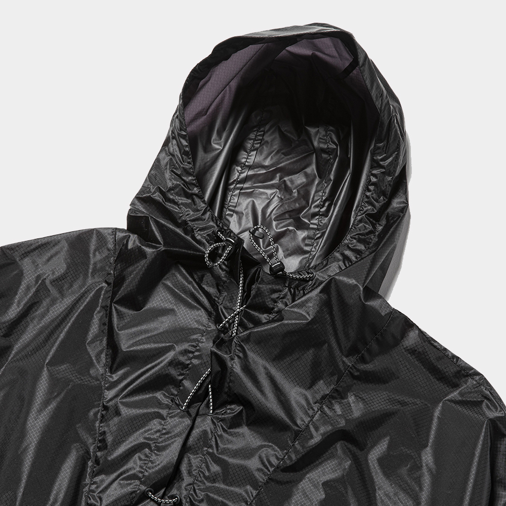 Cordura® Ripstop Packable Poncho/Lamp Black