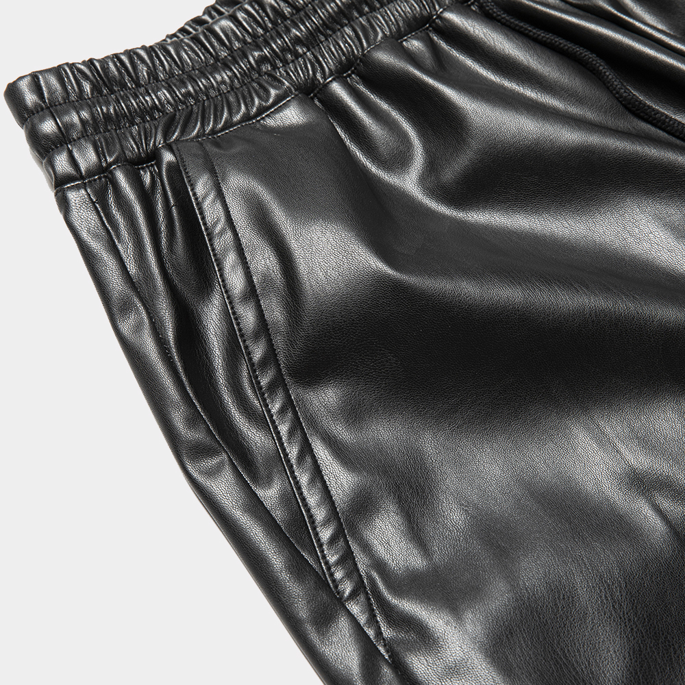 Imitation Leather Shorts/Lamp Black