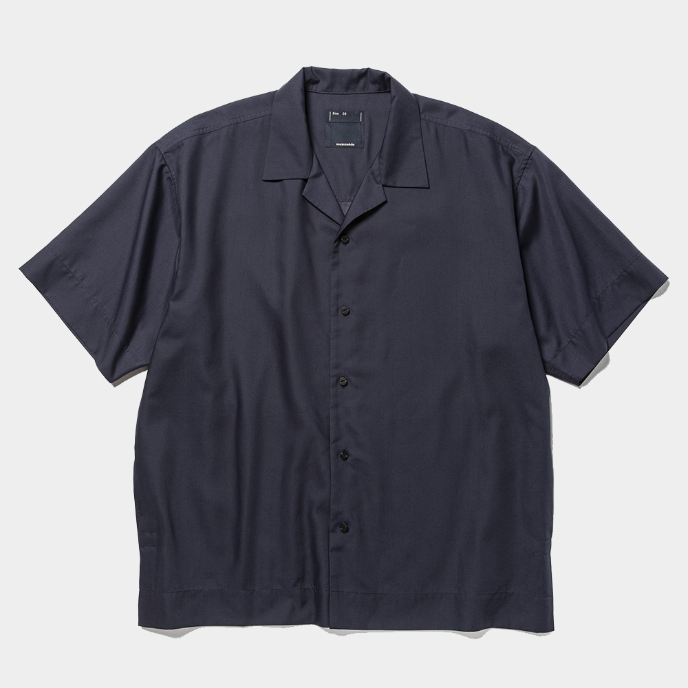 Side Slit Open Collar SH/Navy