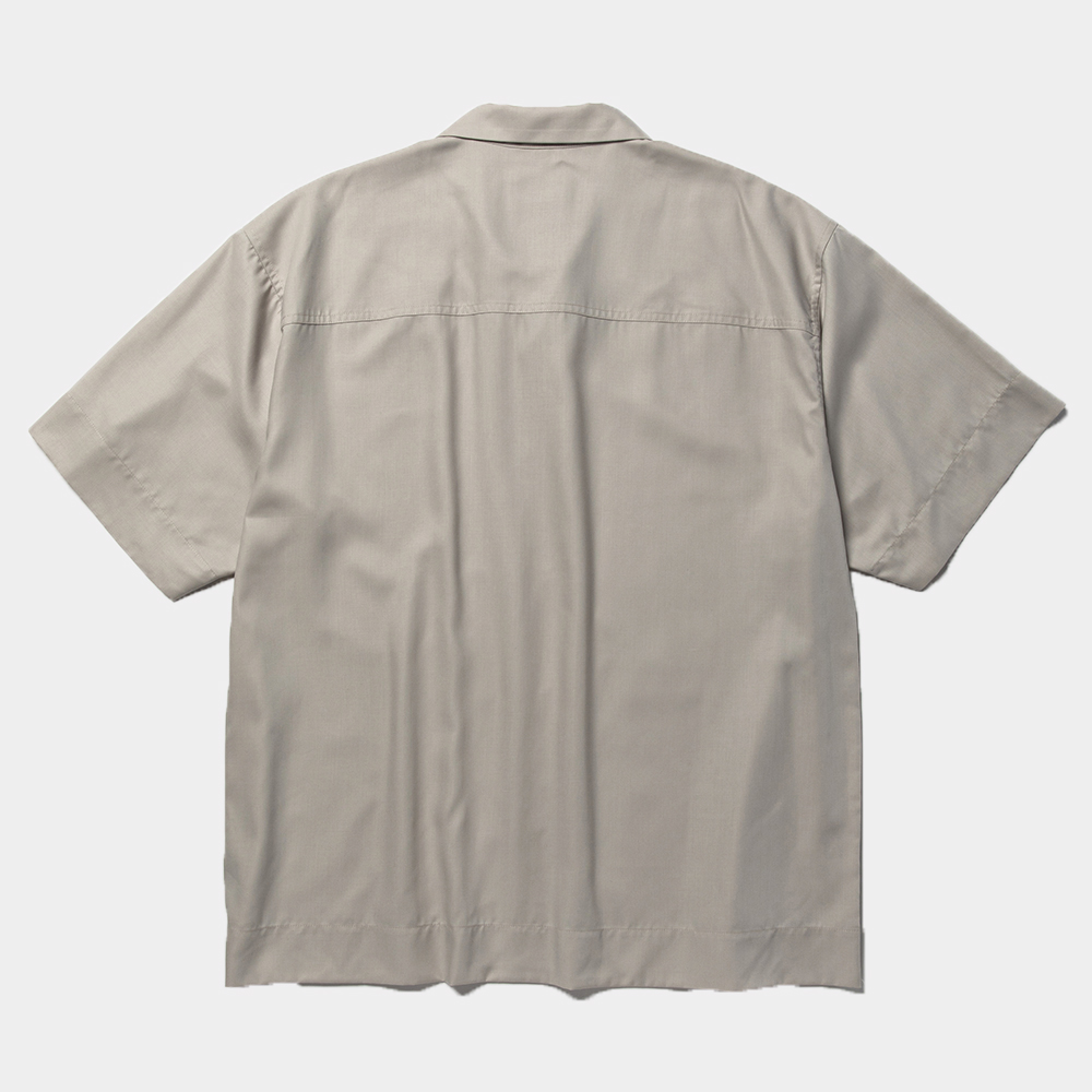 Side Slit Open Collar SH/Ecru