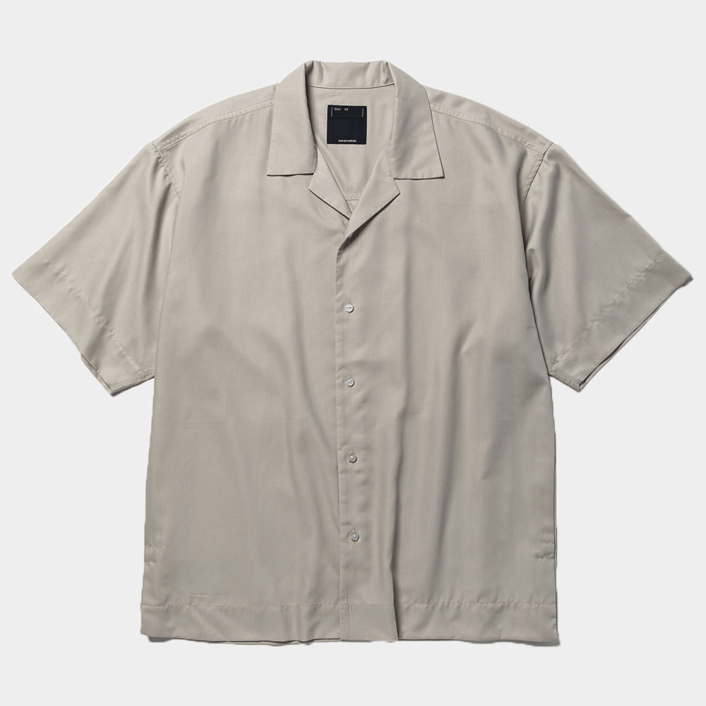 Side Slit Open Collar SH/Ecru