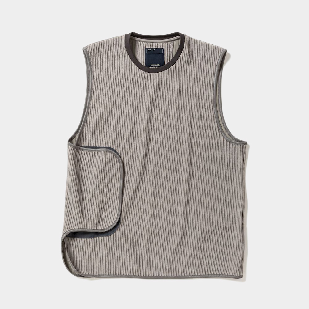 Uneven Fabric Conditioning Vest/Grey