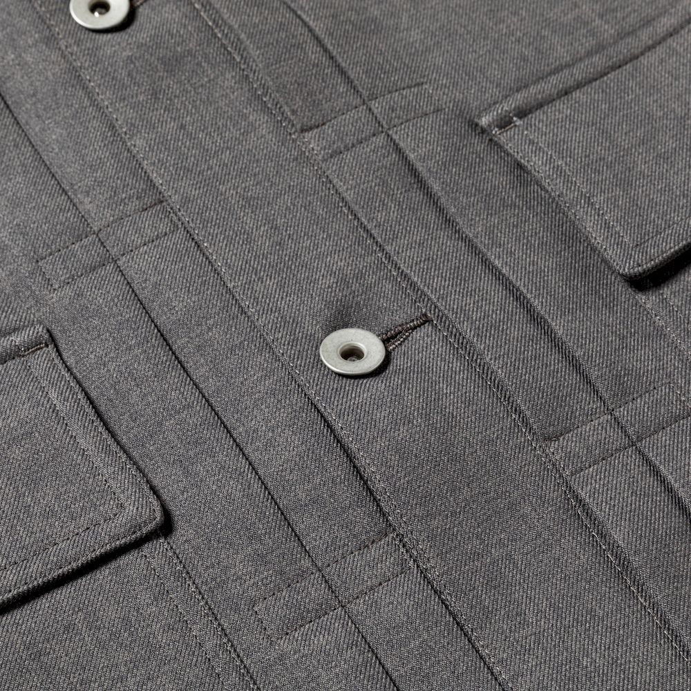 Pleated Sleeve Blouse/Grey