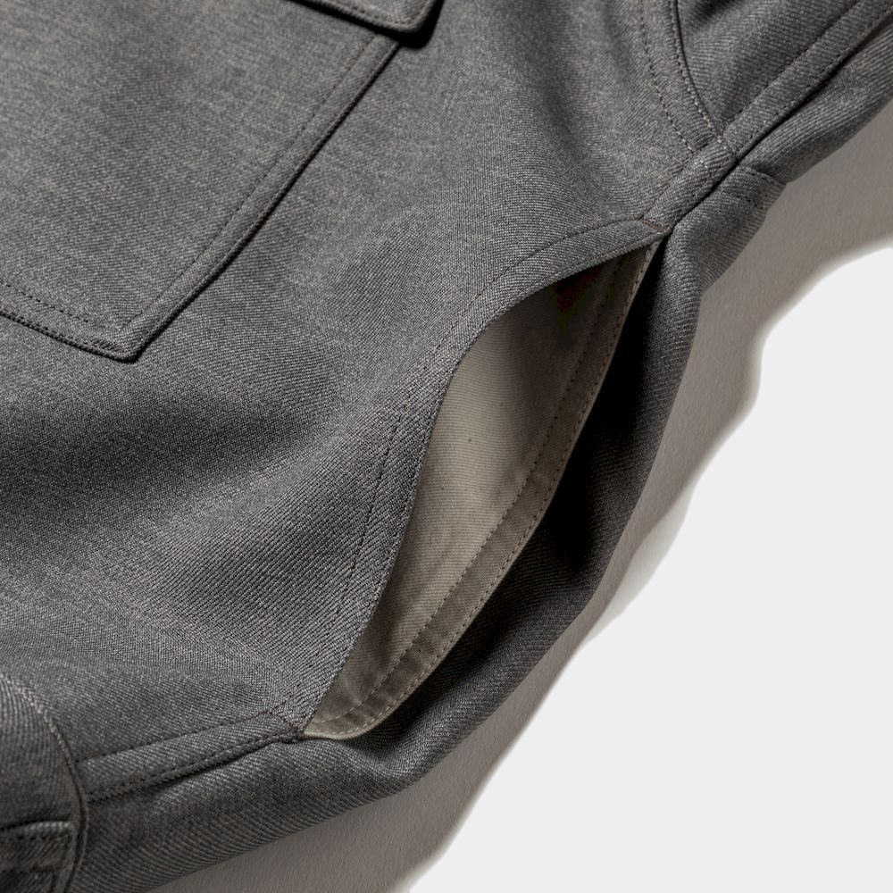 Pleated Sleeve Blouse/Grey