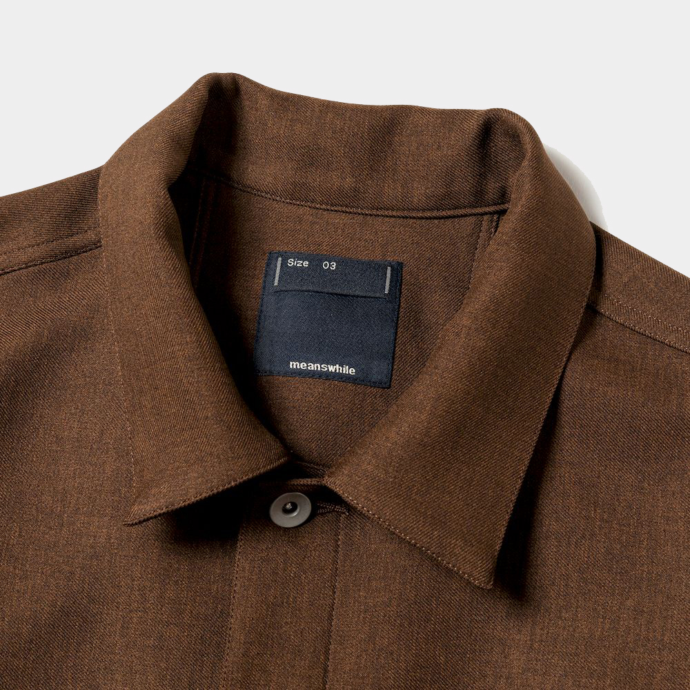 Pleated Sleeve Blouse/Brown
