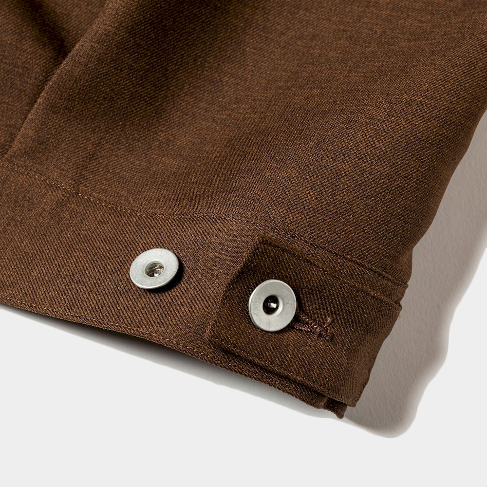 Pleated Sleeve Blouse/Brown