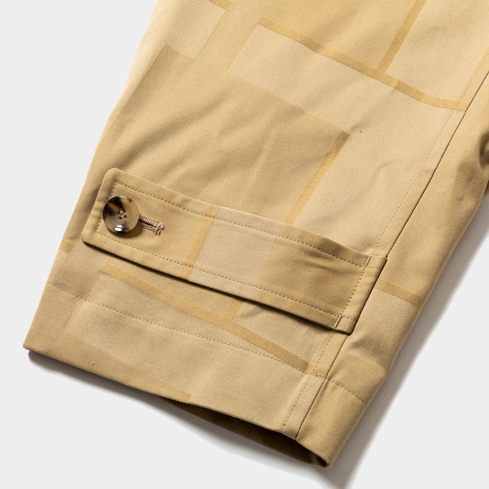Double Collar Trench Coat/Camel×Beige