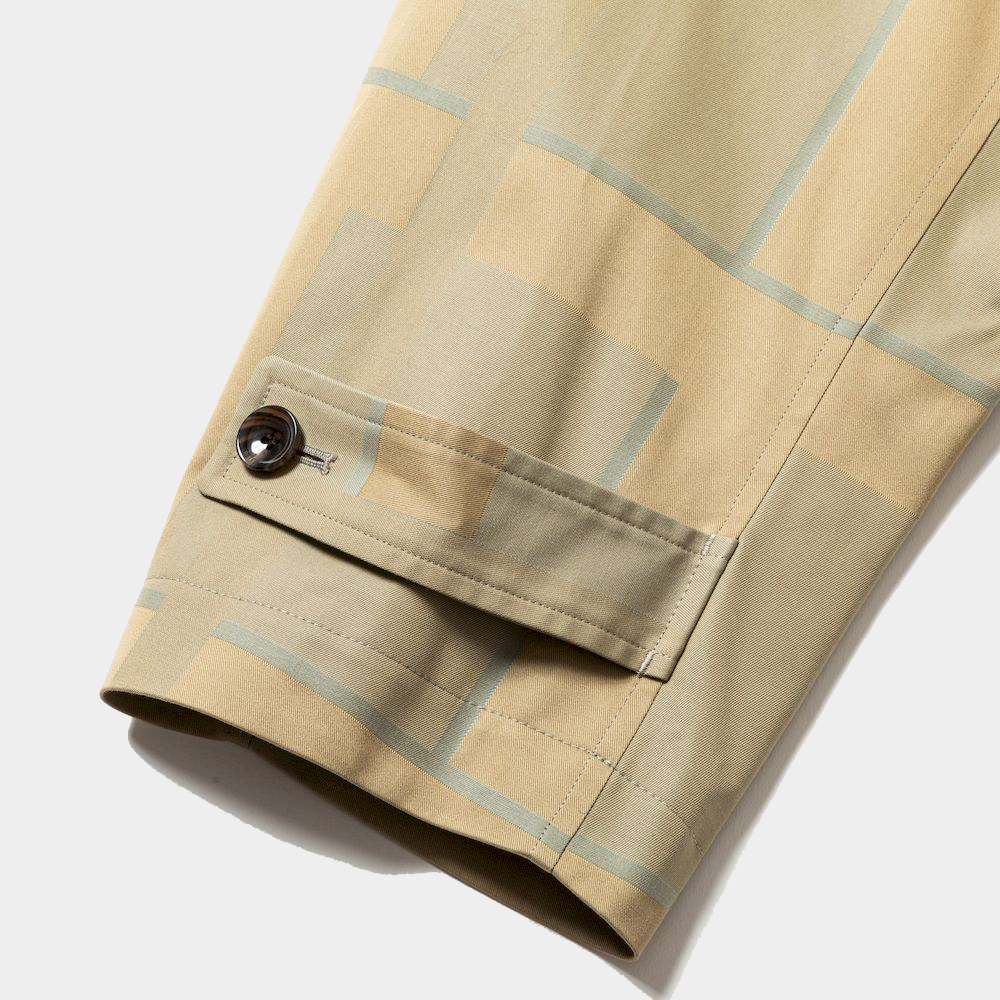 Double Collar Trench Coat/Khaki×Sax
