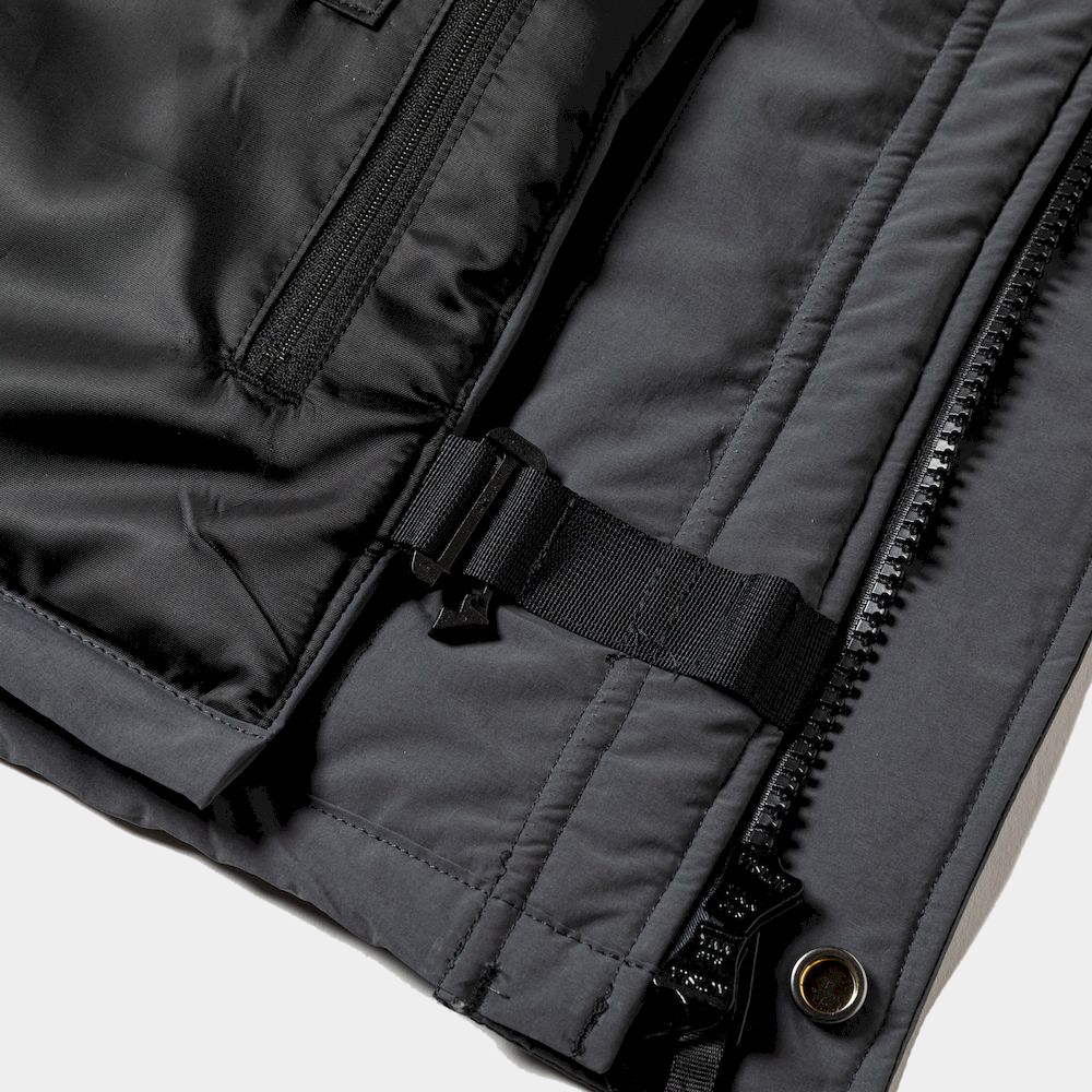 Side Slit Padding Vest/Charcoal