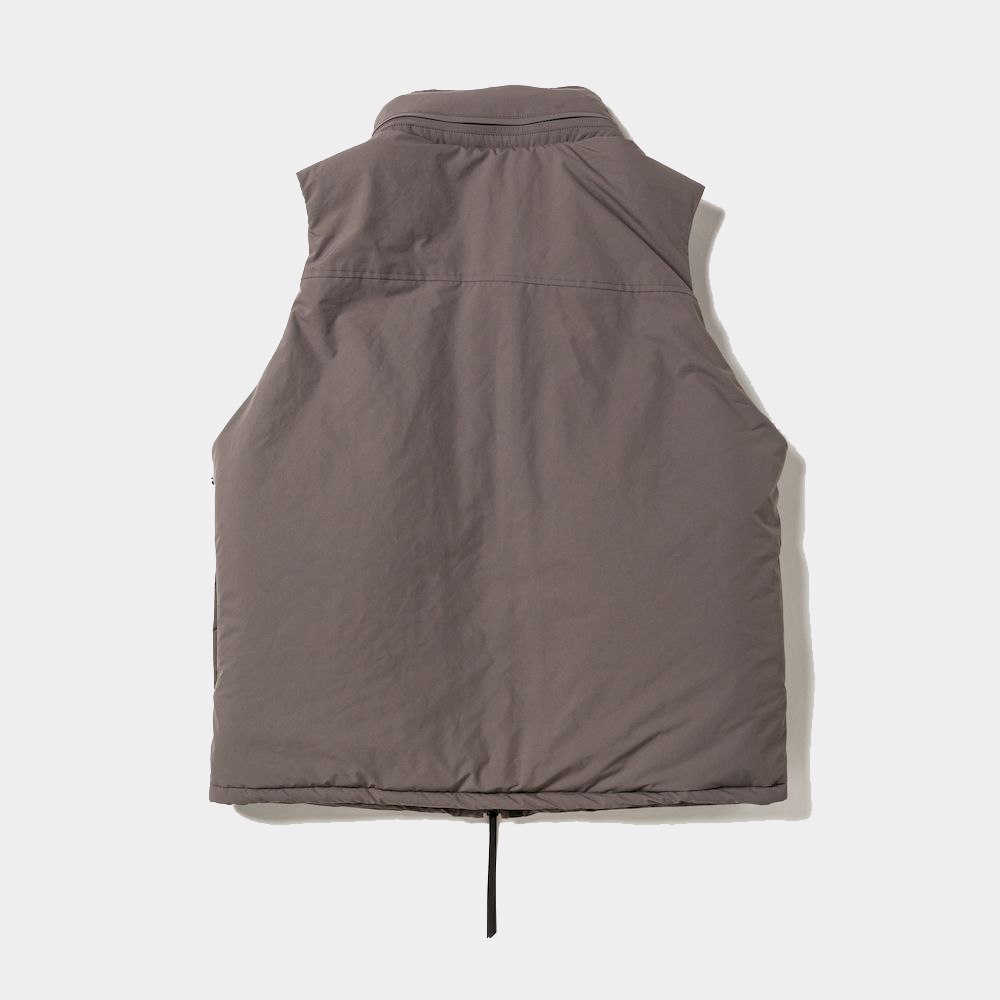 Side Slit Padding Vest/Dark Taupe