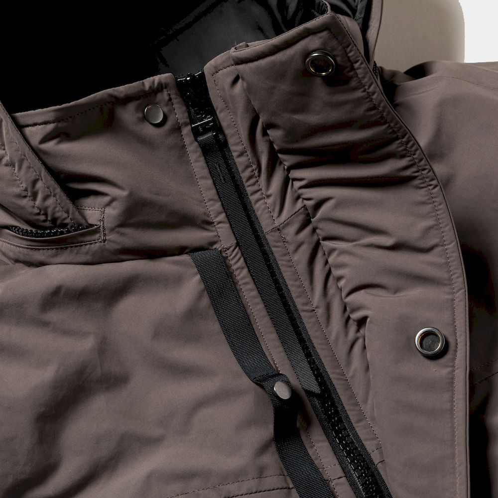 Side Slit Padding Vest/Dark Taupe