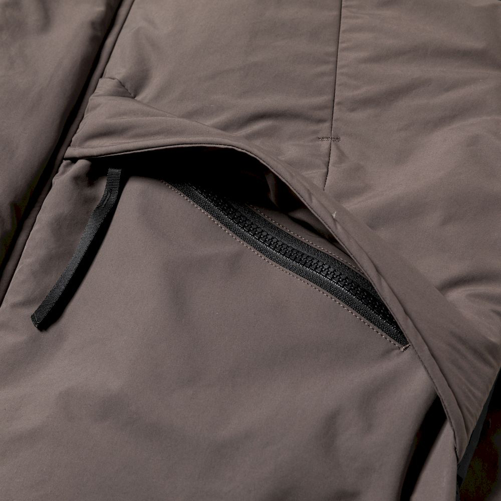 Side Slit Padding Vest/Dark Taupe