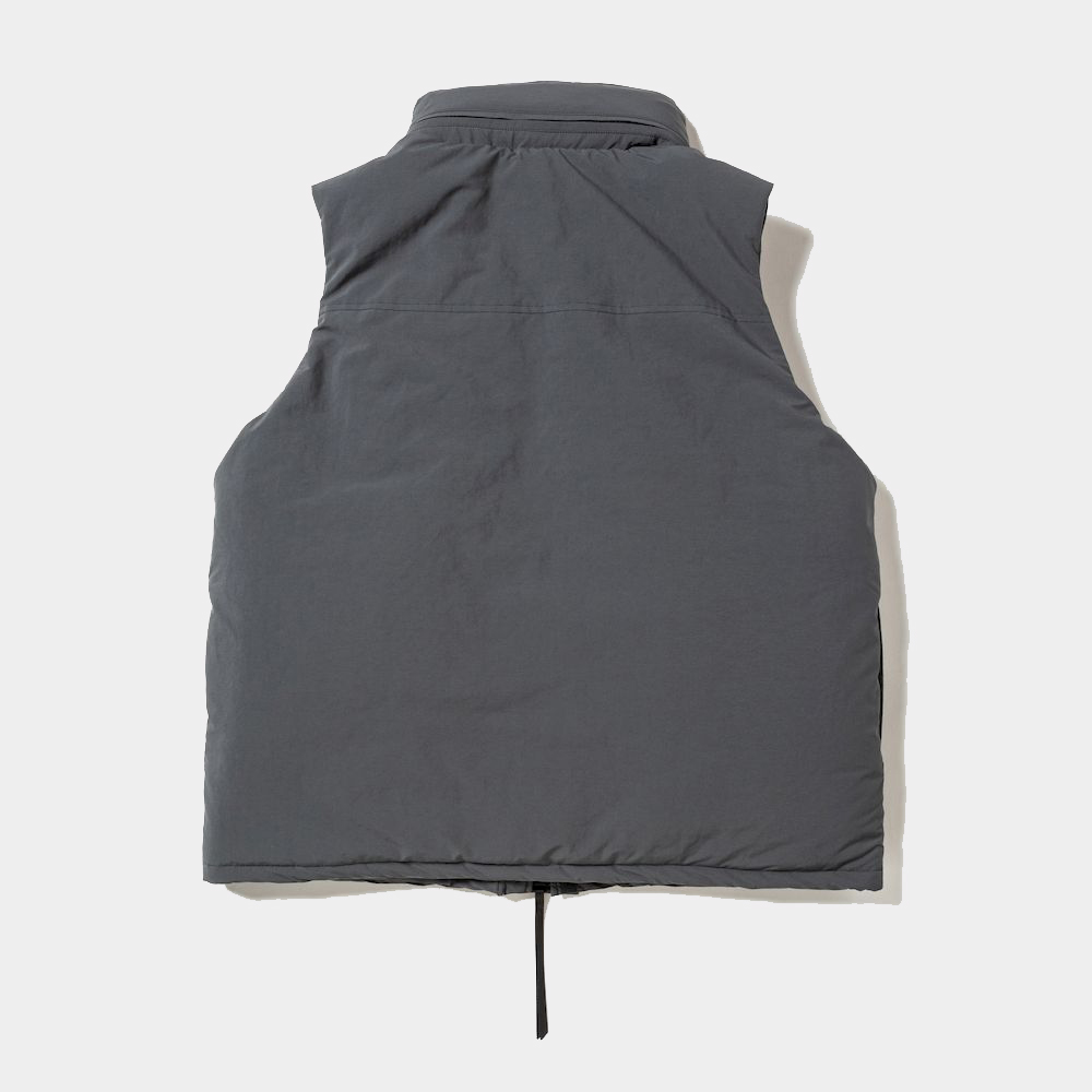 Side Slit Padding Vest/Charcoal