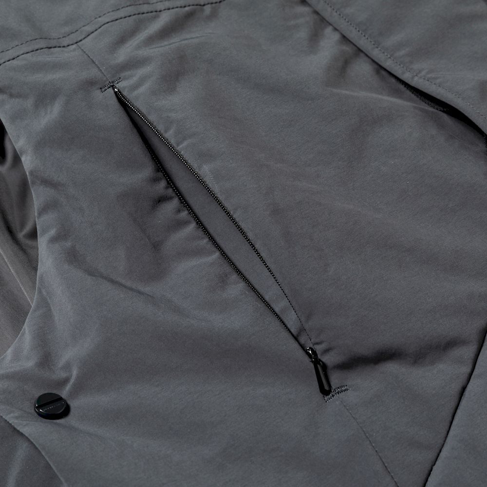 Side Slit Padding Vest/Charcoal