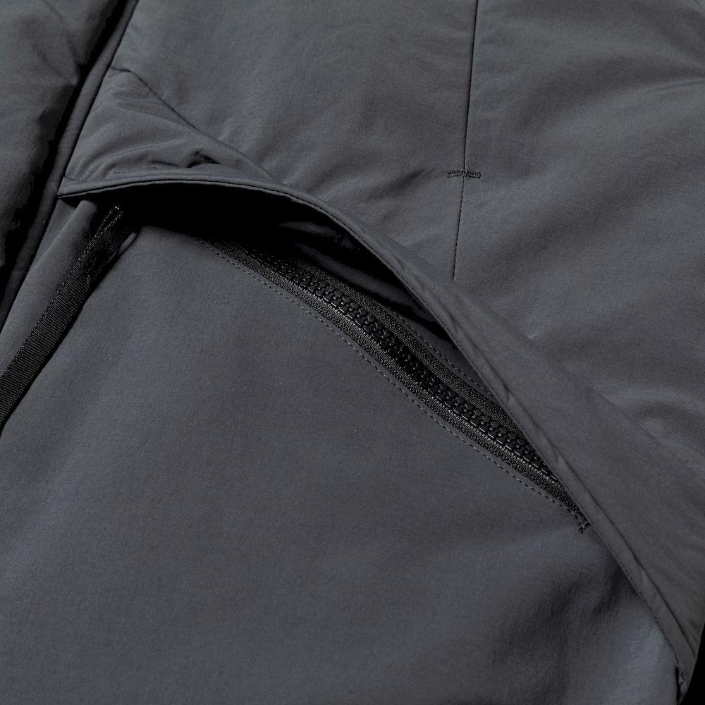 Side Slit Padding Vest/Charcoal