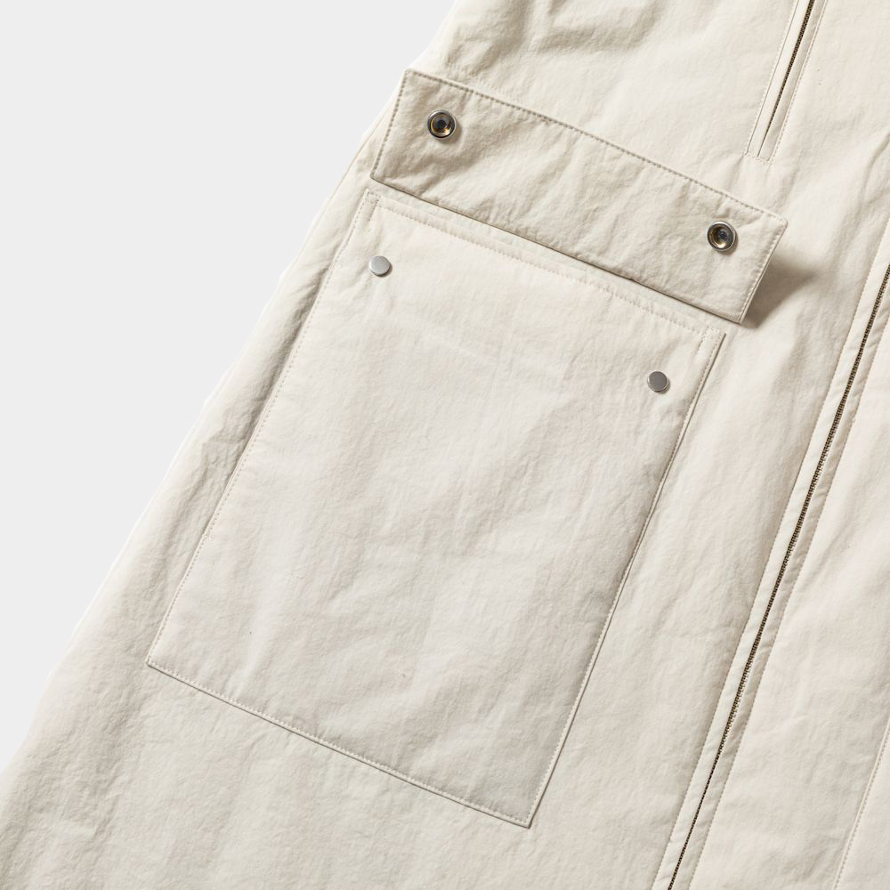 Crisp Zipup Padding Dress×IHNN/Ivory