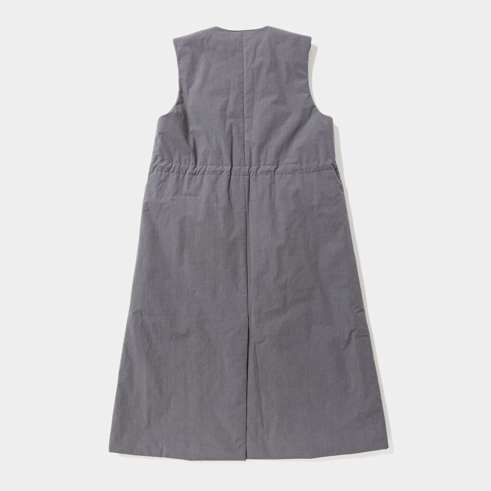 Crisp Zipup Padding Dress×IHNN/Charcoal