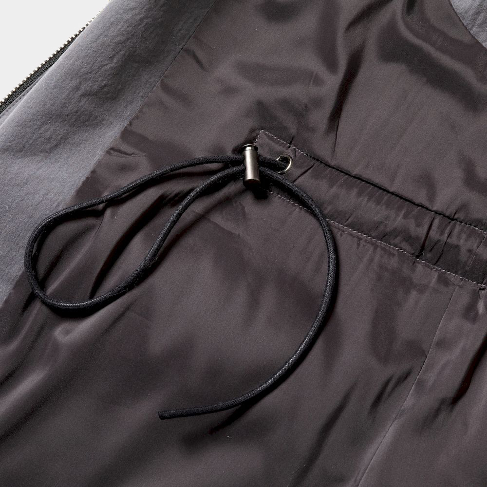 Crisp Zipup Padding Dress×IHNN/Charcoal