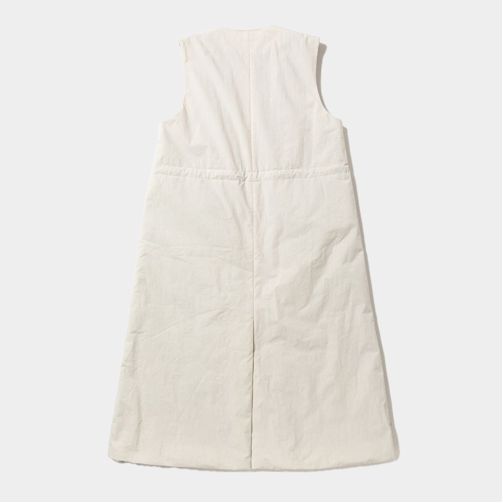 Crisp Zipup Padding Dress×IHNN/Ivory