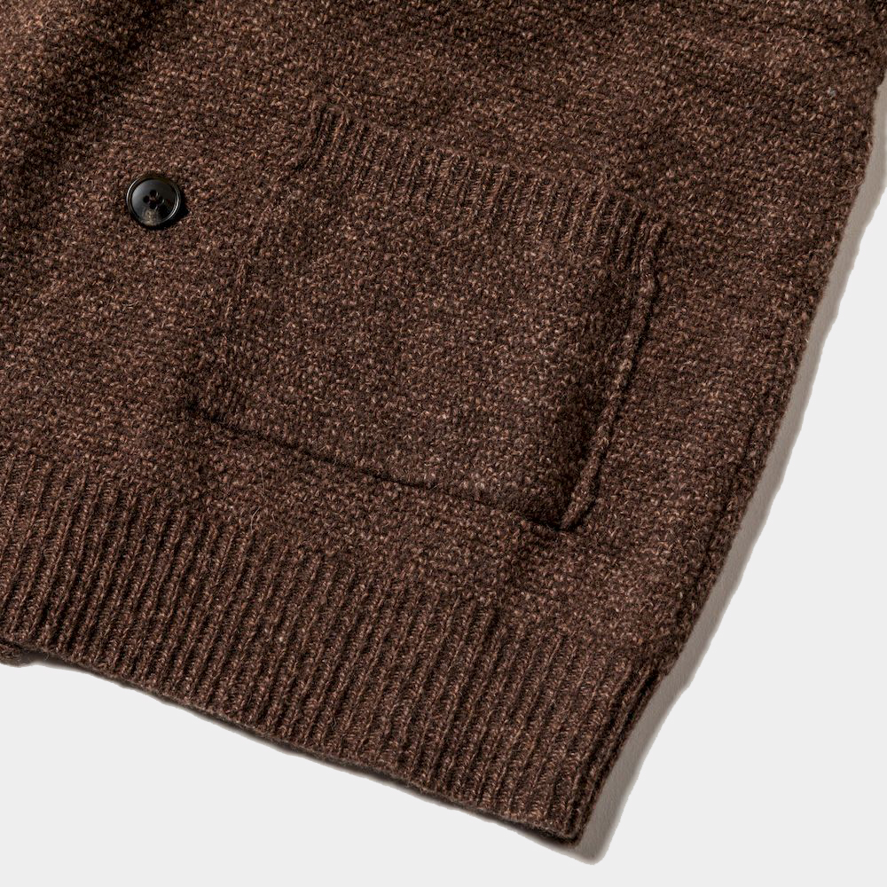 Double Knit Cardigan/Brown