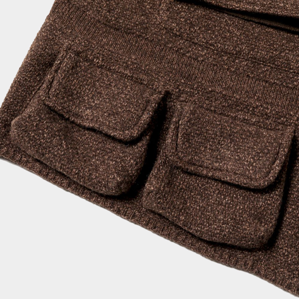 Knit Luggage Vest/Brown