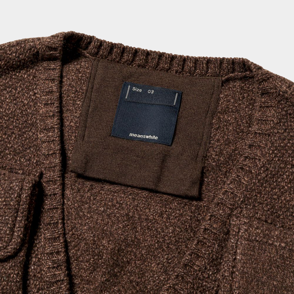 Knit Luggage Vest/Brown