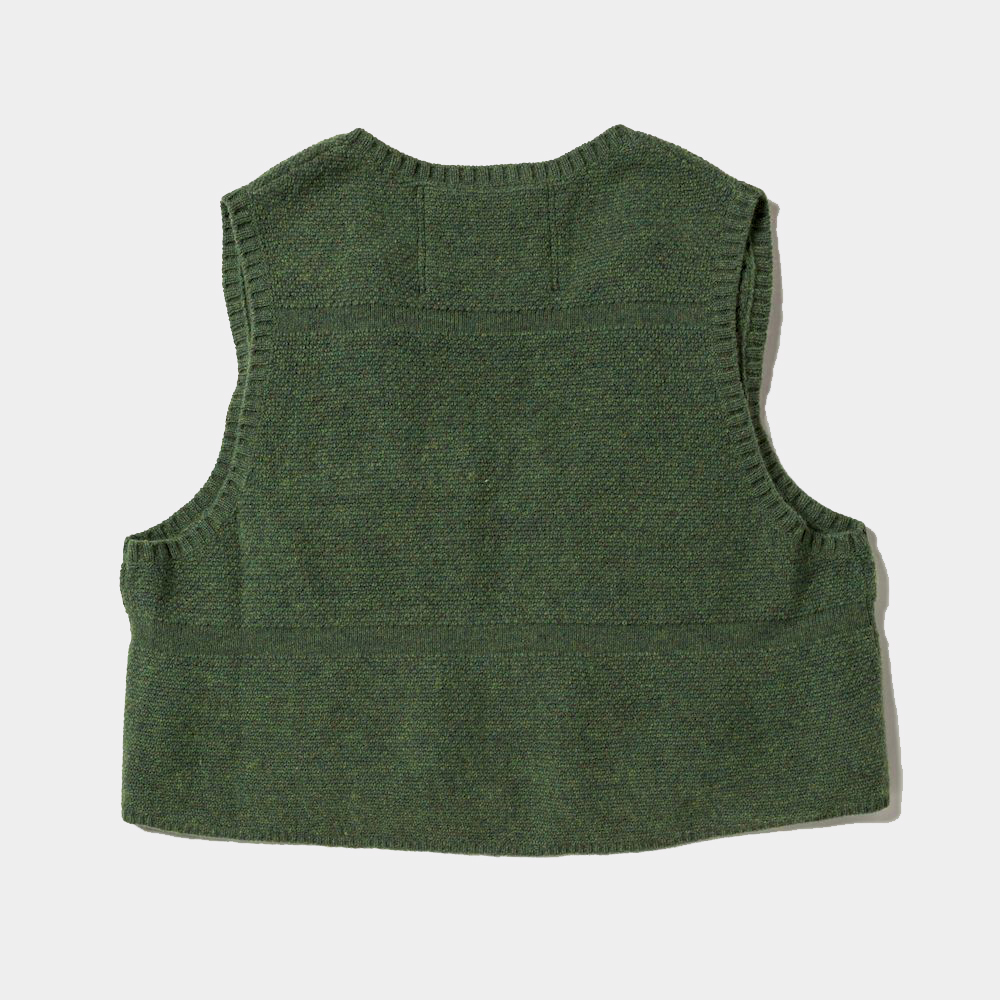 Knit Luggage Vest/Foliage Green
