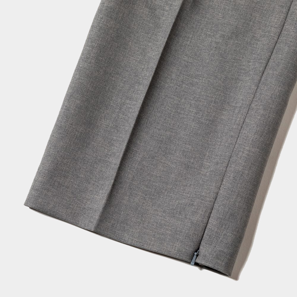 Side Zip Polyester Slacks/Grey