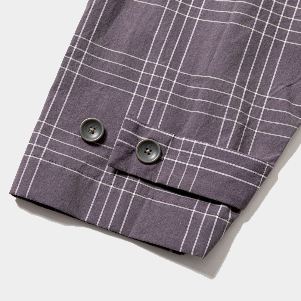 Check Double-Breasted Mexican Parka/Purple Check