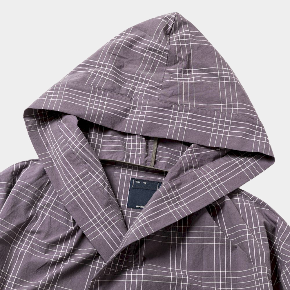 Check Double-Breasted Mexican Parka/Purple Check