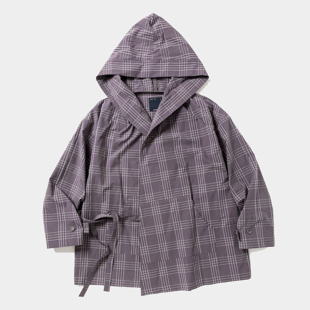 Check Double-Breasted Mexican Parka/Purple Check