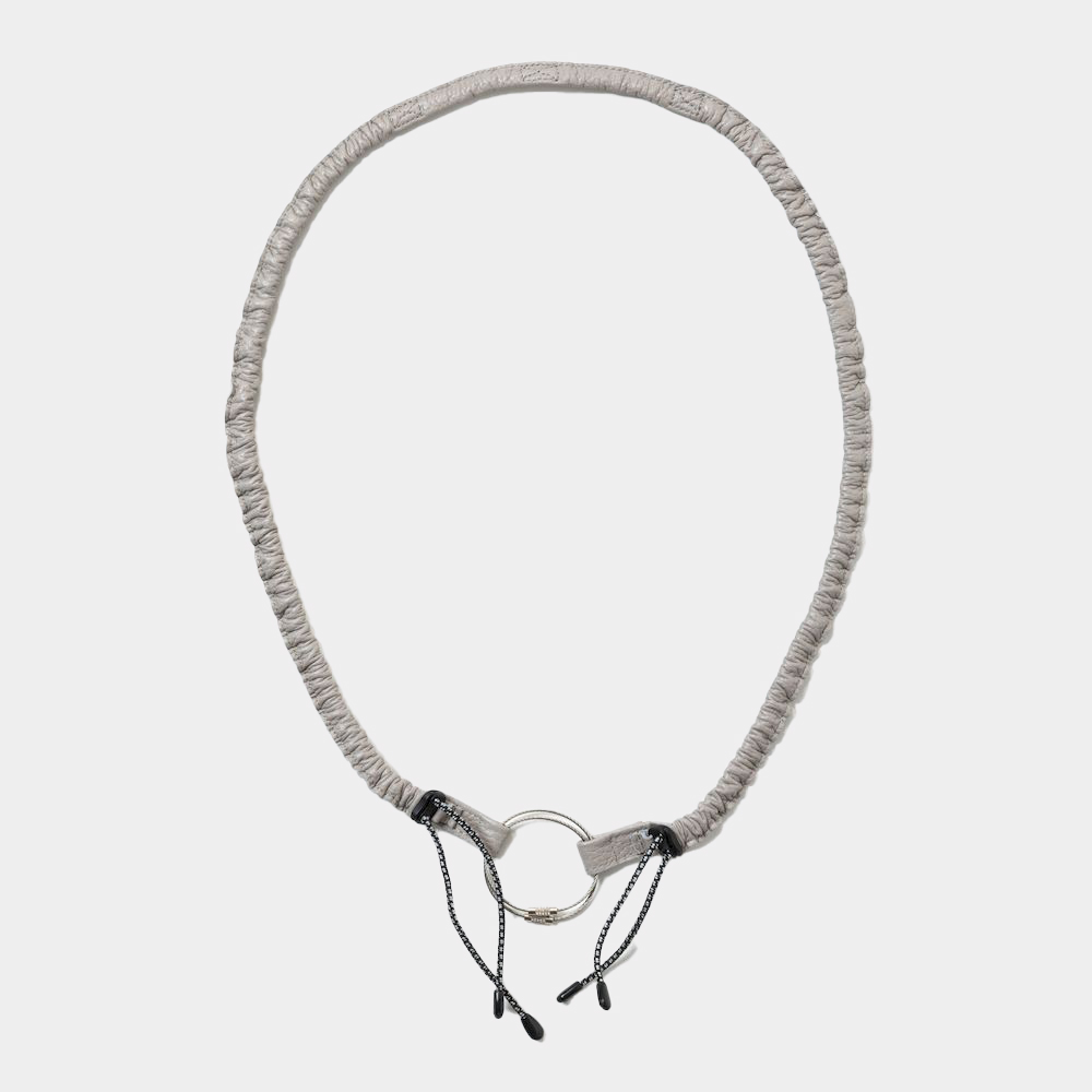 Bungee Leather Neck Strap/Grey