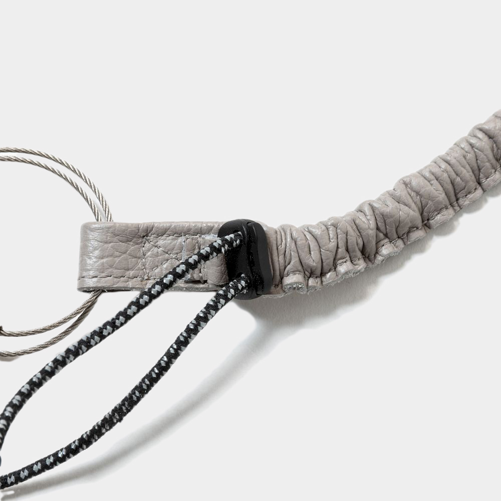 Bungee Leather Neck Strap/Grey