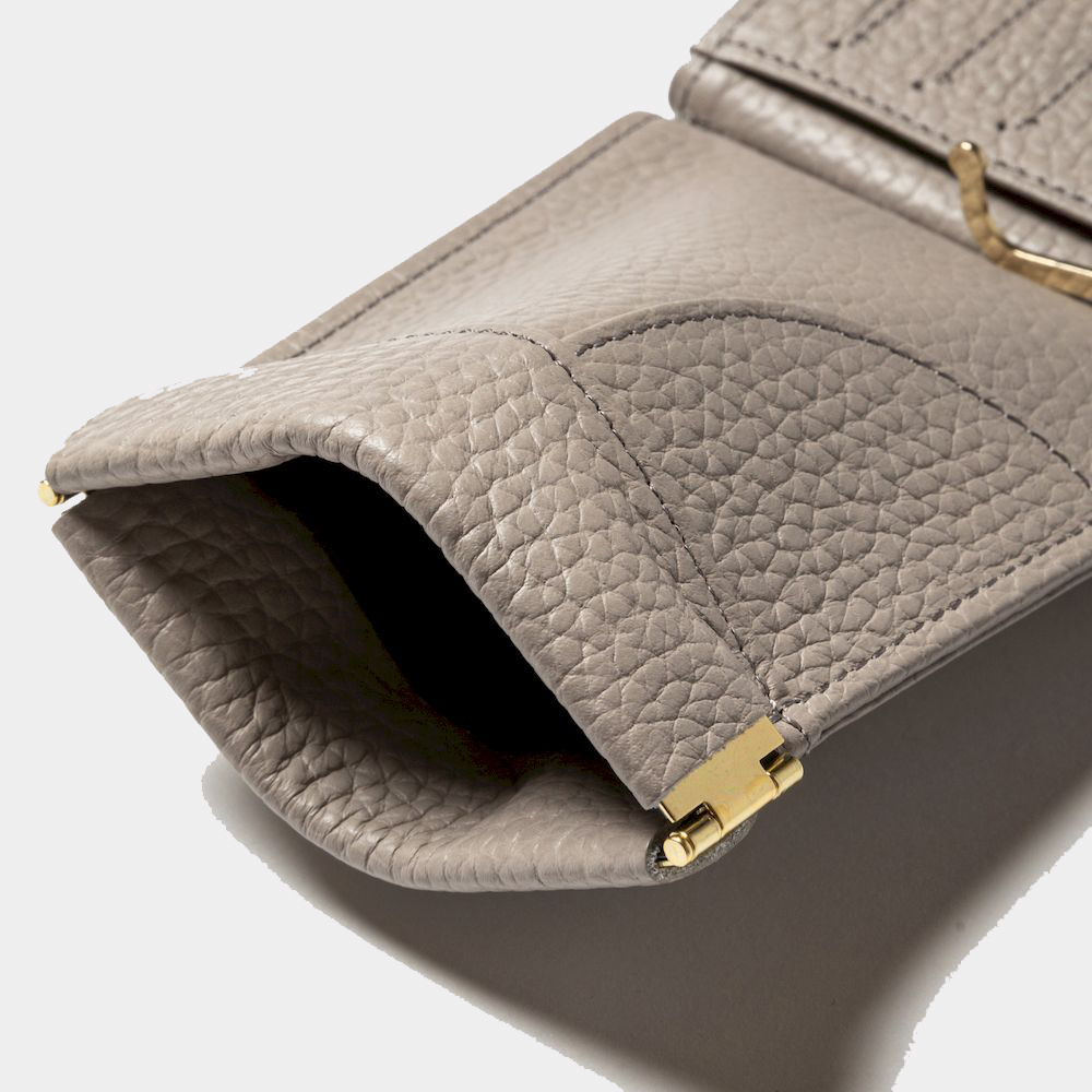 Leather Money Clip/Grey