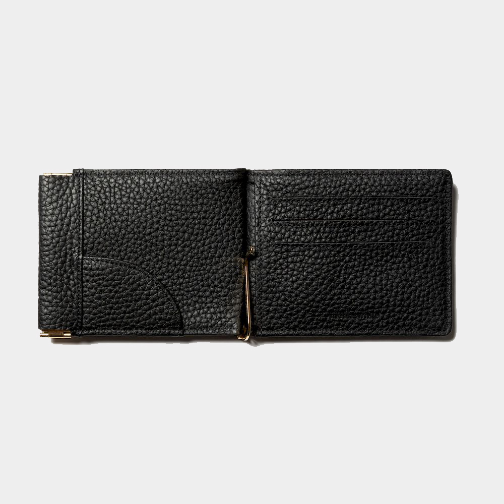 Leather Money Clip/Off Black