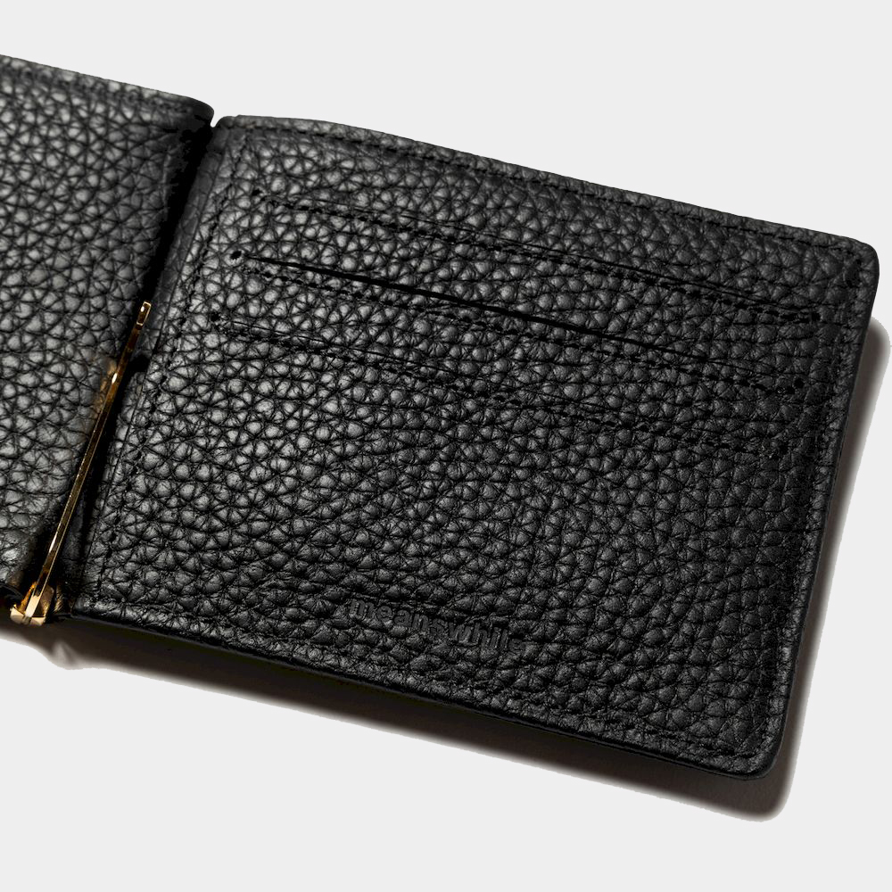 Leather Money Clip/Off Black