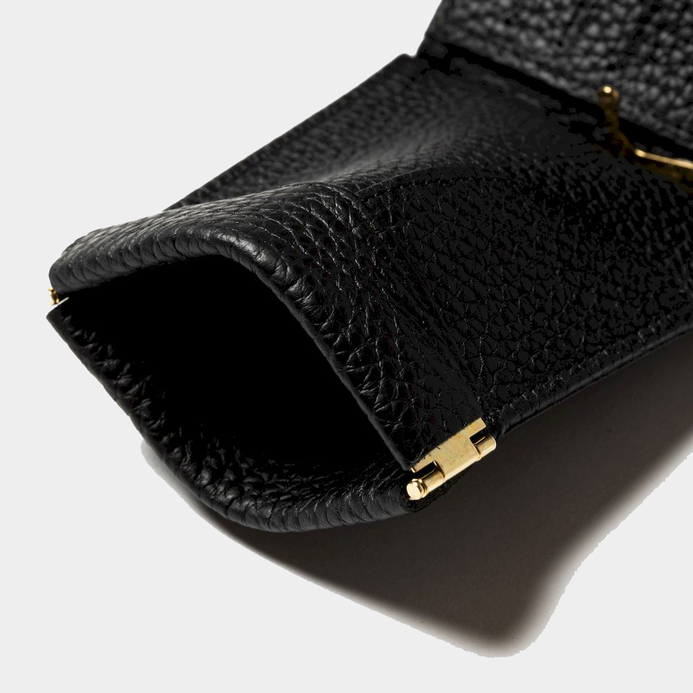 Leather Money Clip/Off Black