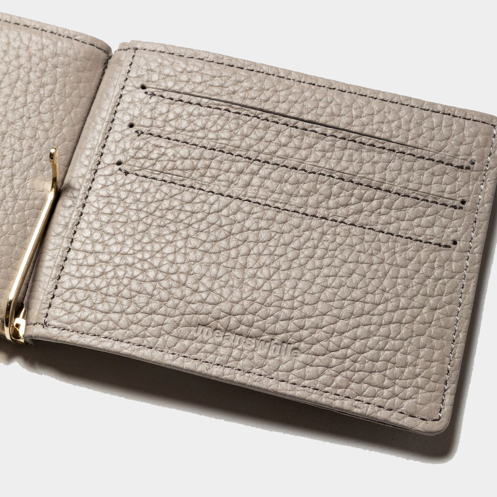 Leather Money Clip/Grey