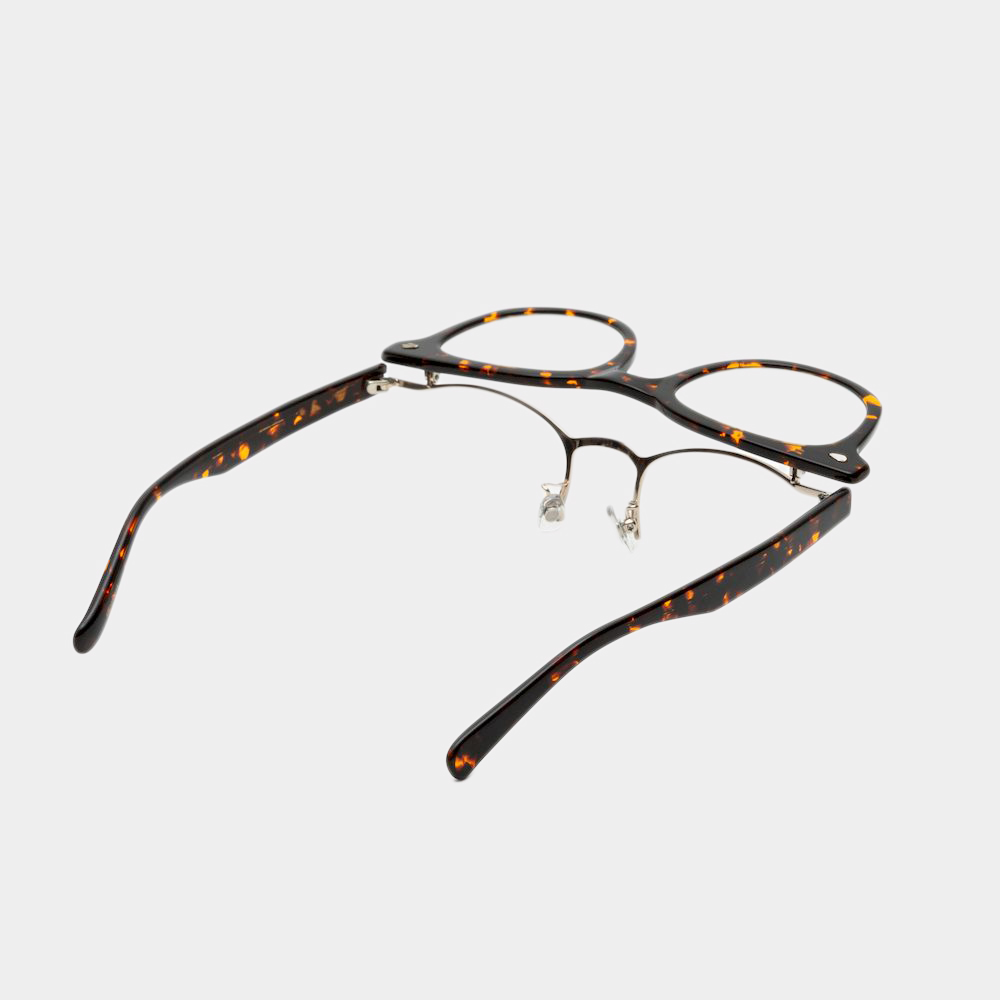 Flip-up Transition Color Glasses “Neutral Color”/Demi×Brown