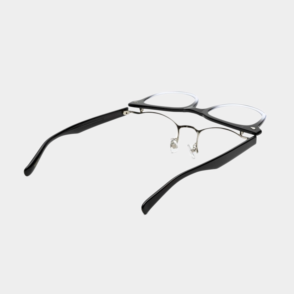 Flip-up Transition Color Glasses “Neutral Color”/Black/Clear×Grey