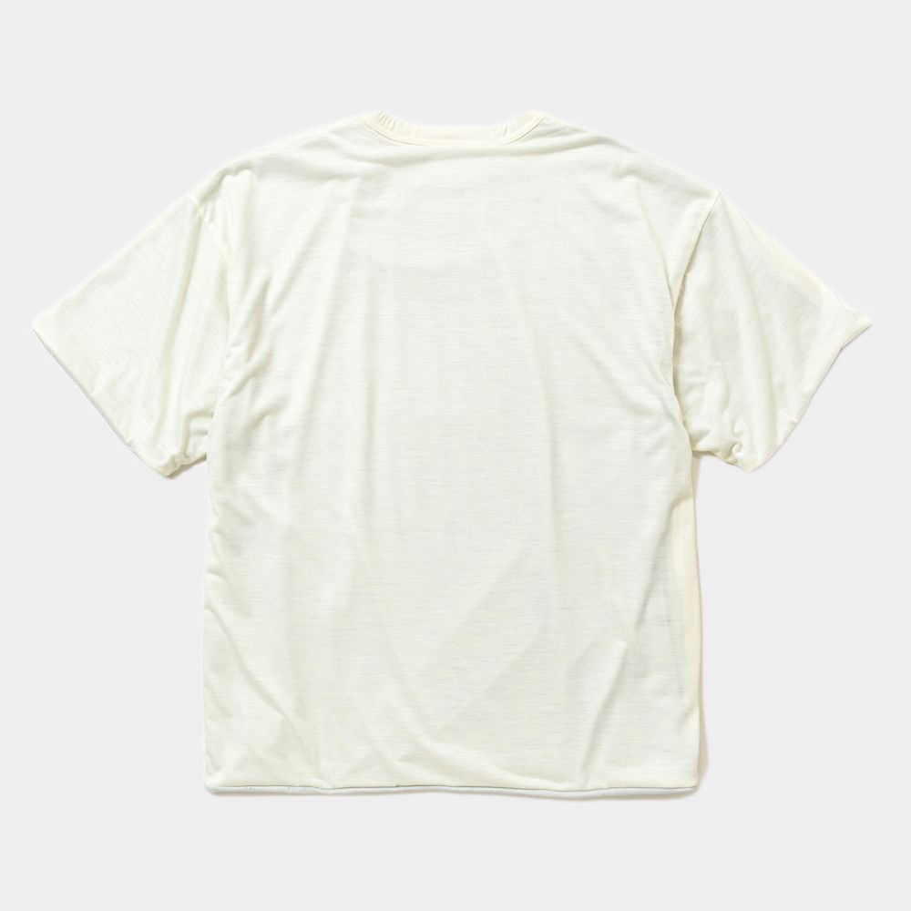 Merino Wool Reversible Tee/Off White×Grey