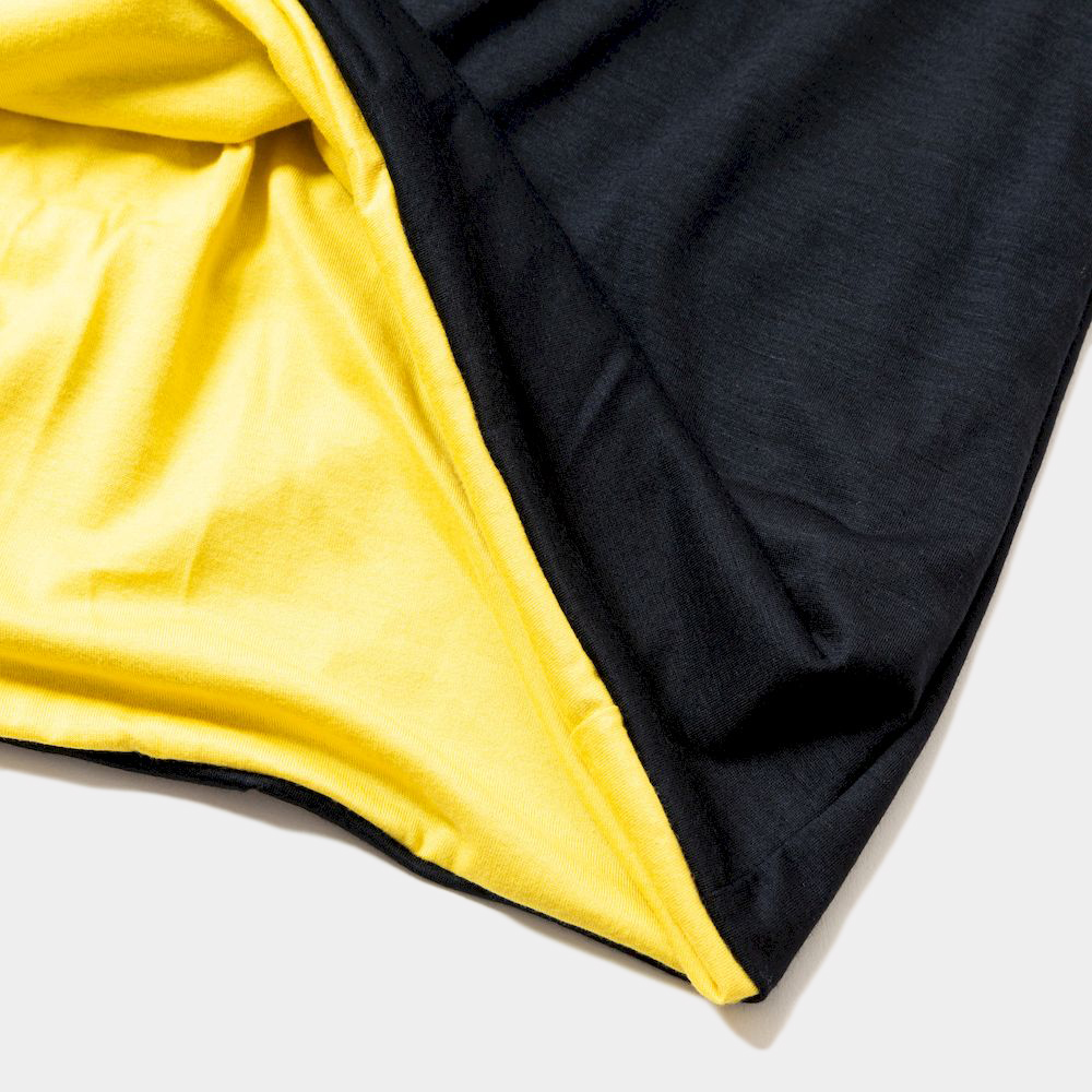 Merino Wool Reversible Tee / Navy×Yellow