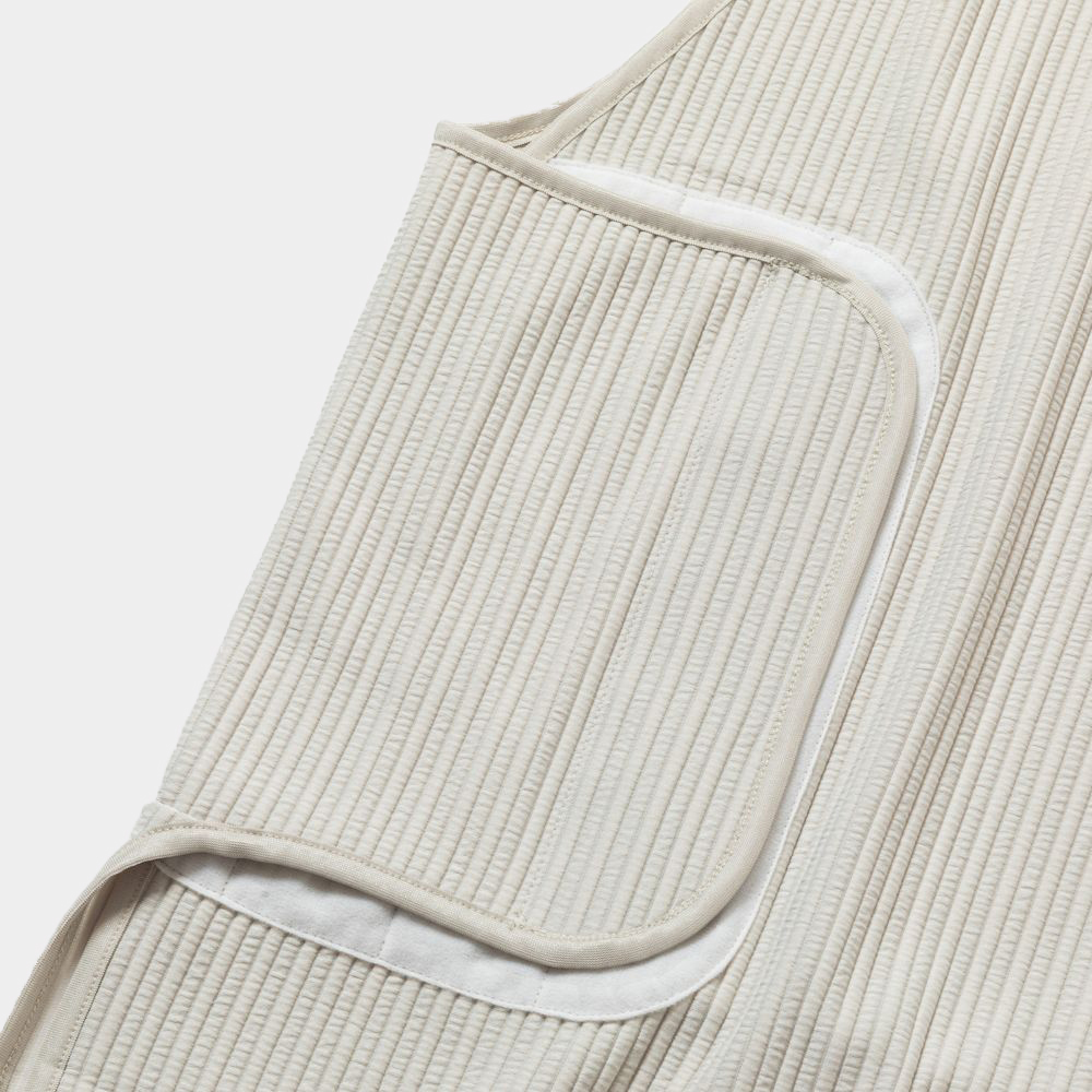 Uneven Fabric Conditioning Vest/Bone
