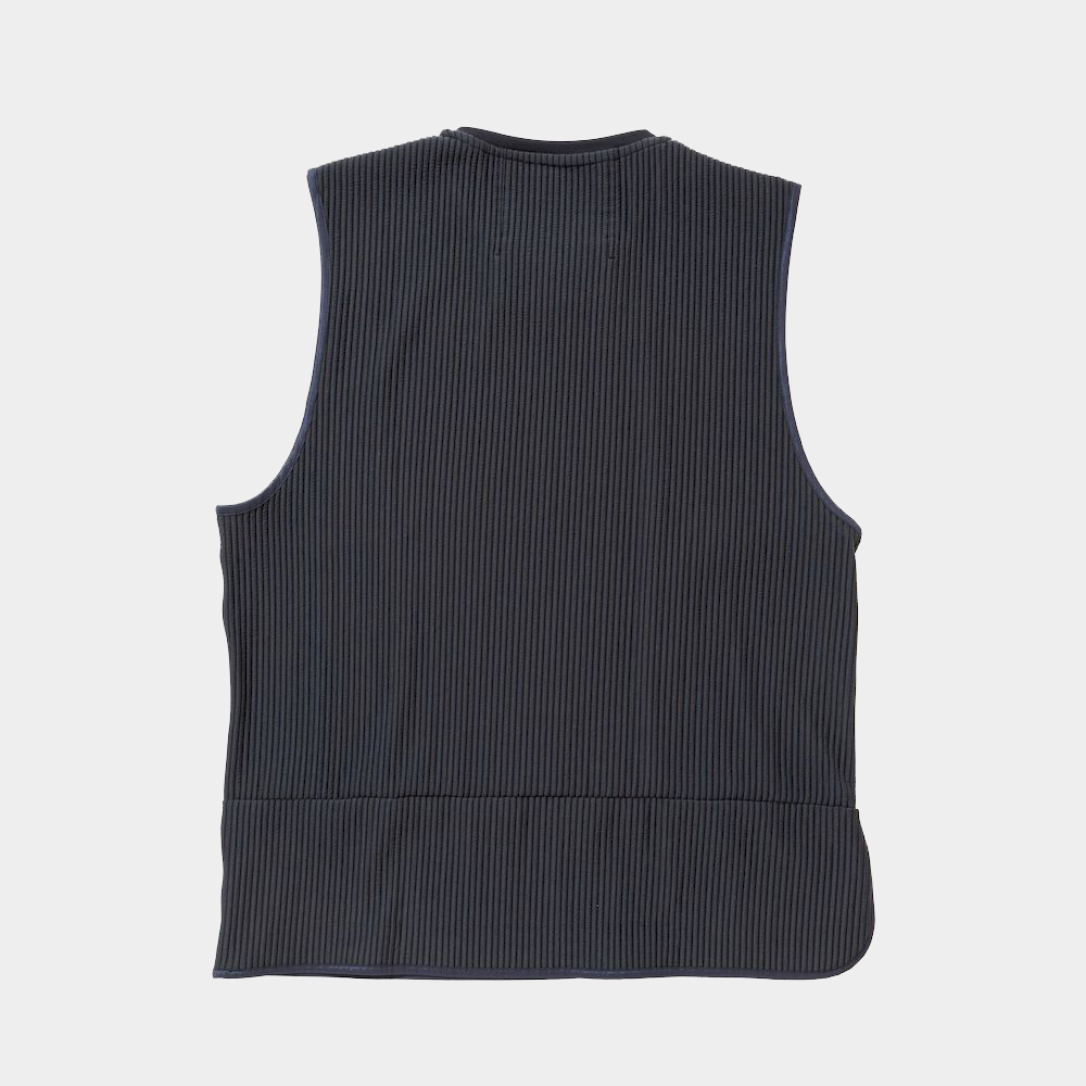 Uneven Fabric Conditioning Vest/Navy