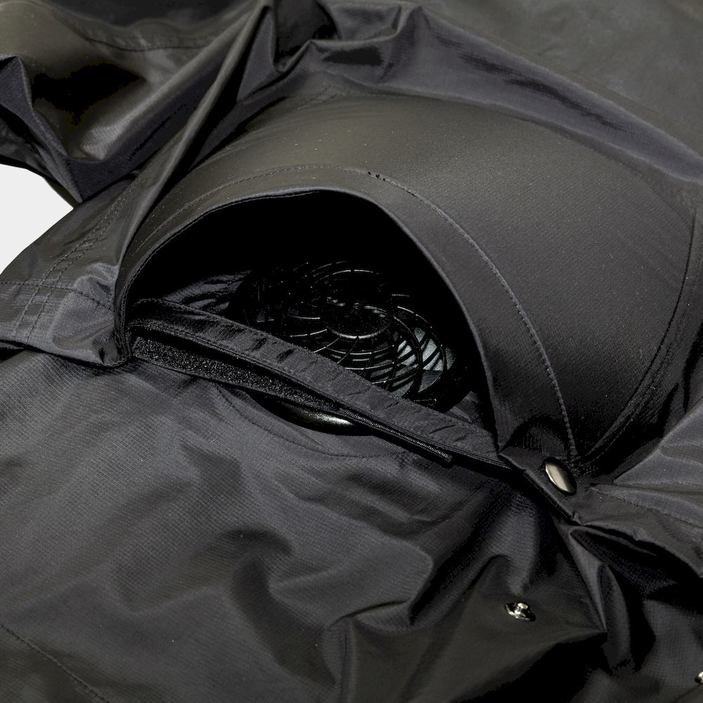 Air Circulation System Rain Jacket/Off Black