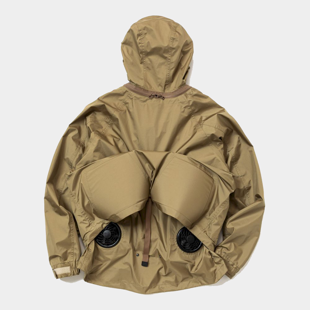 Air Circulation System Rain Jacket/Coyote