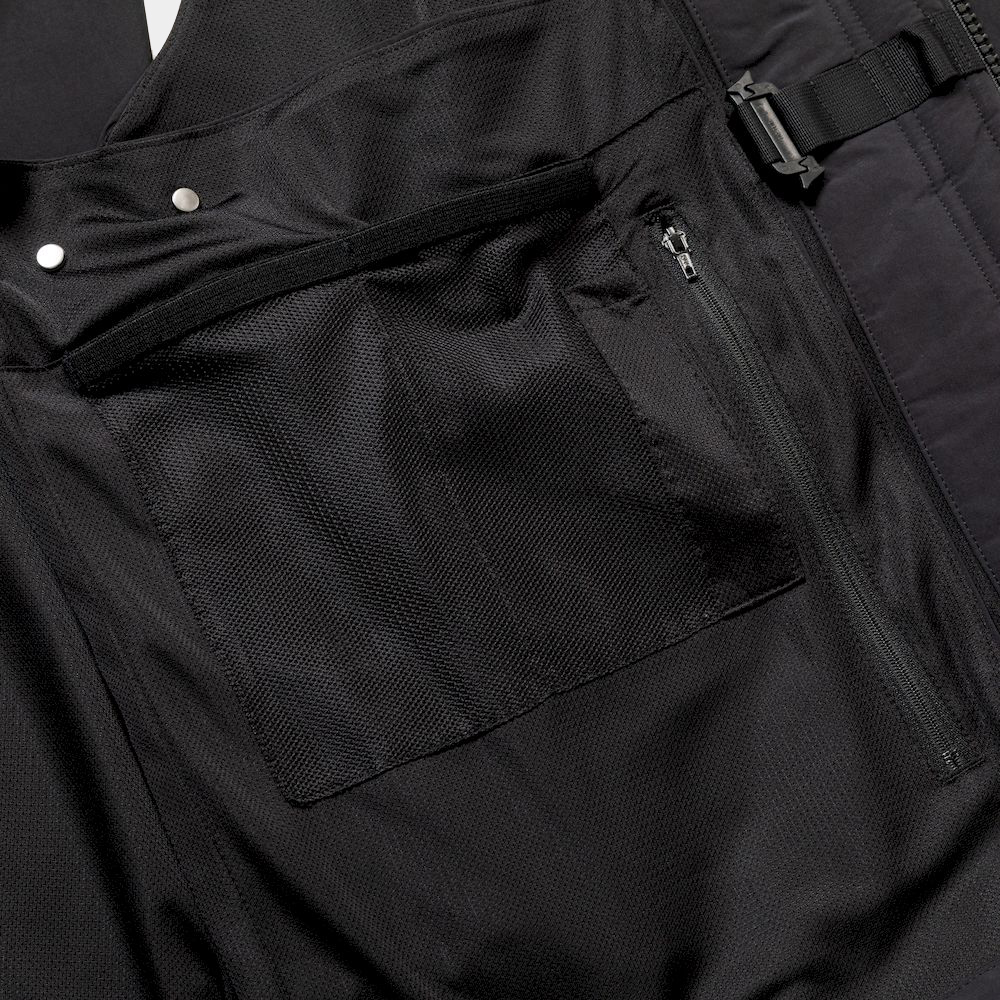 Side Slit Paper Touch Luggage Vest/Off Black