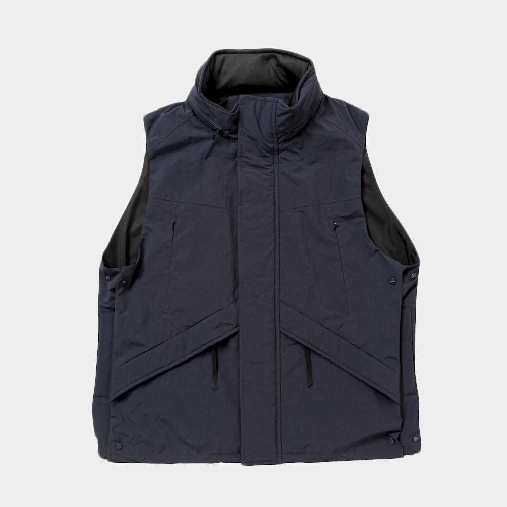 Side Slit Paper Touch Luggage Vest/Navy