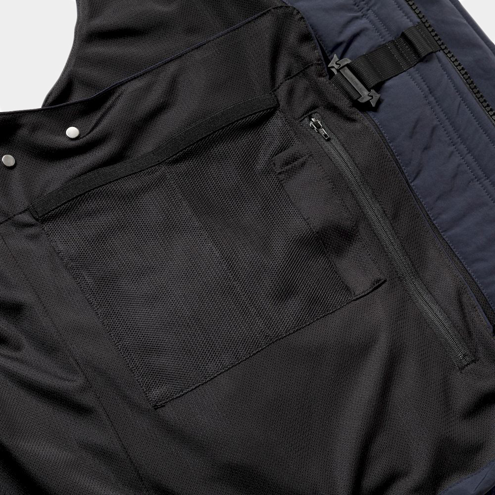 Side Slit Paper Touch Luggage Vest/Navy