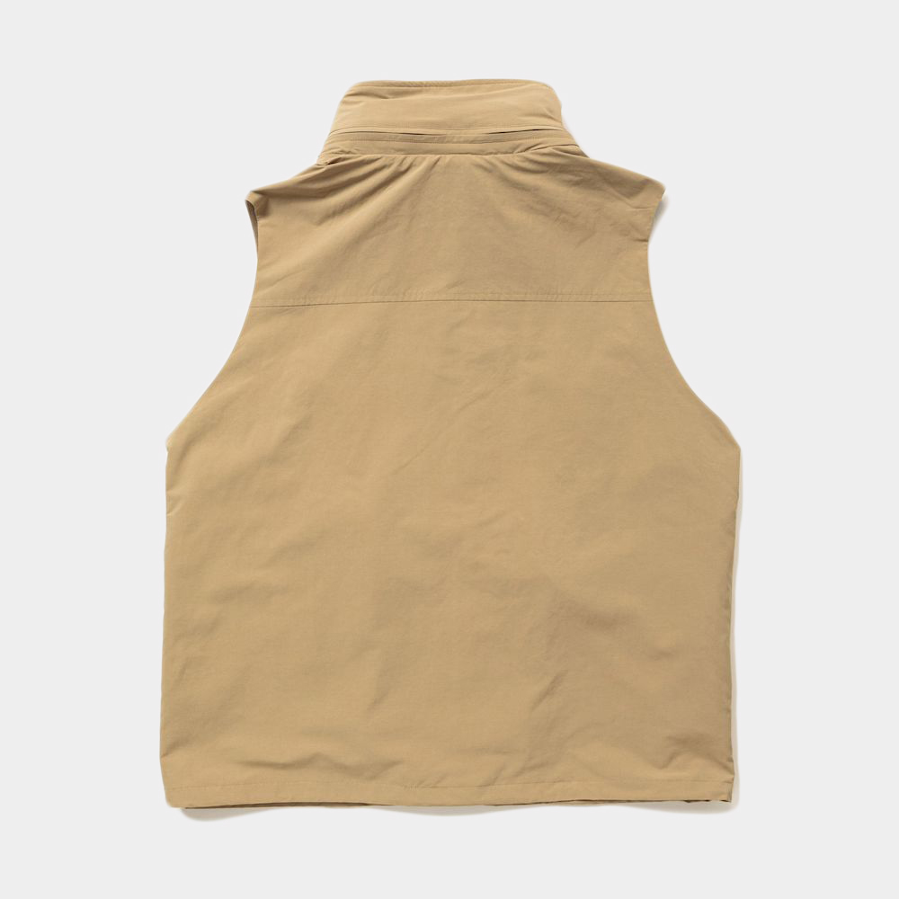 Side Slit Paper Touch Luggage Vest/Beige